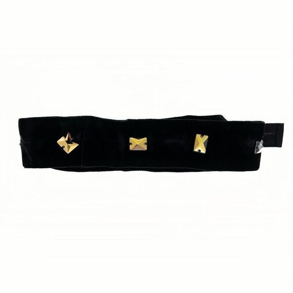 Prada Rhinestone Velvet Belt -- Size 34 - Picture 1 of 7